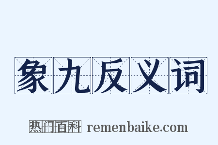 象九反义词是什么意思的图片